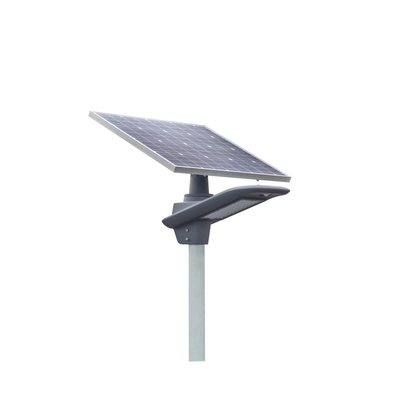 130-150LM/W 높은 루멘 60W DC 11.1V 건전지 보장 3 년을 가진 똑똑한 태양 강화된 LED 거리 밝은 회색 주거