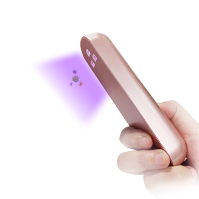 휴대용 1.5 와트 LED 자외선 살균제 지팡이, 소형 자외선 살균 18650 리튬 전지 힘