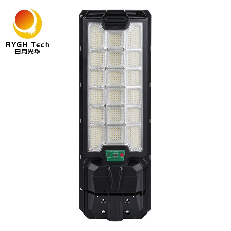 레이더 인덕션 태양광 LED 스트리트 라이트 18W 원격 제어 도로 마당 교두보를위한 야외 조명