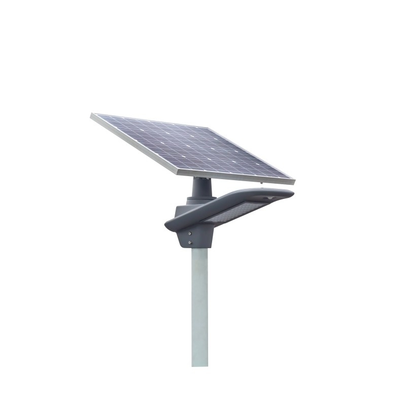130-150LM/W 높은 루멘 60W DC 11.1V 건전지 보장 3 년을 가진 똑똑한 태양 강화된 LED 거리 밝은 회색 주거